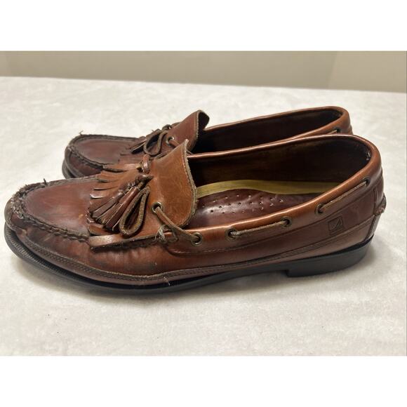 Sperry Top-Sider Shoes Men’s Size 13 M Brown Wetlands Loafer Leather Kiltie - Picture 6 of 10
